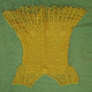 Shirts 2x$9 - Light Yellow Crochet Shirt